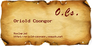 Oriold Csongor névjegykártya